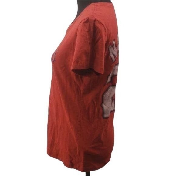 Majestic Red Short Sleeve "TEXAS" T Shirt sz L - Picture 5 of 9